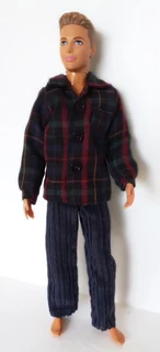 Ken Barbie Male Fashion Doll Clothes - Shirt, Waistcoat and Long Pants