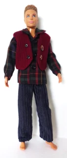 Ken Barbie Male Fashion Doll Clothes - Shirt, Waistcoat and Long Pants