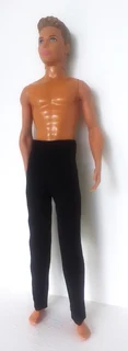 Ken Barbie Male Fashion Doll Clothes - White Shirt, Black Waistcoat and Long Pants