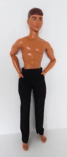 Ken Barbie Male Fashion Doll Clothes - Velvet Jacket, White Shirt, Black Tie and Long Pants