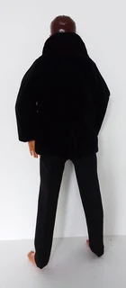 Ken Barbie Male Fashion Doll Clothes - Velvet Jacket, White Shirt, Black Tie and Long Pants
