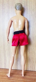 Ken Barbie Male Fashion Dolls Clothes - Red and Blue Summer Satin Pyjamas