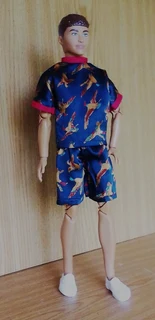 Ken Barbie Male Fashion Dolls Clothes - Silk Summer Pyjamas