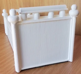 Barbie, Steffi Love, Disney Fashion Dolls Furniture - White Wooden Bed with Mattress - Waterproofed