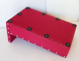 Barbie, Steffi Love, Disney Fashion Dolls Furniture - Handmade Red Wood Bed and Mattress