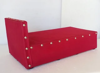 Barbie, Steffi Love, Disney Fashion Dolls Furniture - Handmade Red Wood Bed and Mattress