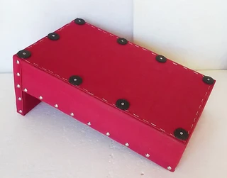 Barbie, Steffi Love, Disney Fashion Dolls Furniture - Handmade Red Wood Bed and Mattress