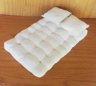 Barbie, Steffi Love, Disney Fashion Dolls Bedding - Unbleached Calico Cotton Mattress and Pillows