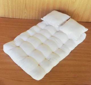 Barbie, Steffi Love, Disney Fashion Dolls Bedding - Unbleached Calico Cotton Mattress and Pillows