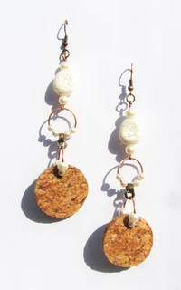 Cork and Acrylic Earrings
