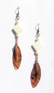 Brown Leaf Earrings
