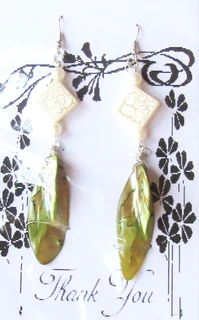 Green Leaf Earrings