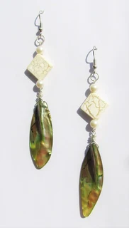 Green Leaf Earrings