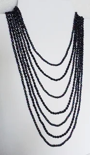 Beaded Seven Strand Opera Length Necklace