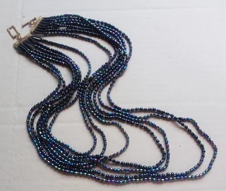 Beaded Seven Strand Opera Length Necklace