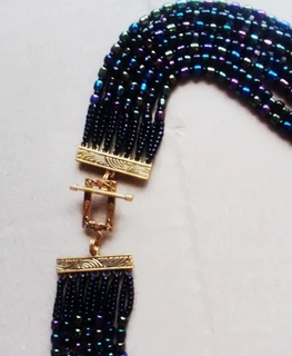 Beaded Seven Strand Opera Length Necklace