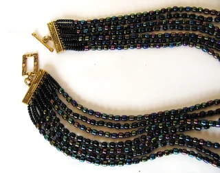 Beaded Seven Strand Opera Length Necklace