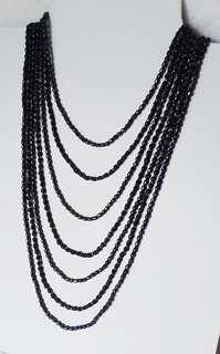 Beaded Seven Strand Opera Length Necklace