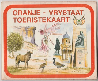 1990 Orange Free State Tourist Map / Oranje-Vrystaat Touristekaart