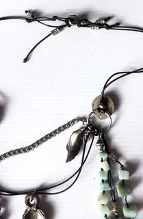 Knotted Amazonite Gem Stone Bohemian Style Necklace