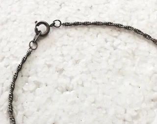 Vintage Twisted Silver Toned Metal Bracelet / Anklet