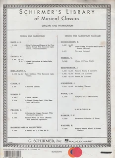 Sheet Music - TOCCATA from Symphony No 5 for the Organ - G. Schimer, Inc