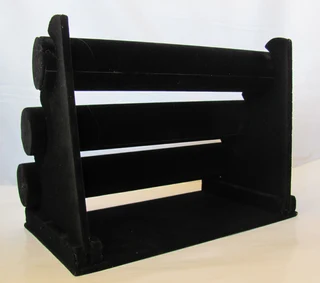 3 Tier Bracelet, Bangle or Watch Display Stand with Velvet Coverage