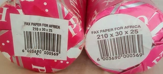 2 x Rolls FAX Machine Paper - 210 x 30 x 25