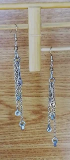 Metal Spanner and Nut Dangle Earrings