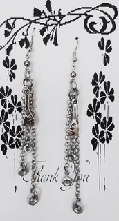 Metal Spanner and Nut Dangle Earrings