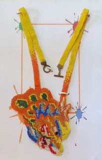 Chinese Dragon Scale Head Beaded Necklace