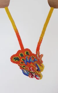 Chinese Dragon Scale Head Beaded Necklace