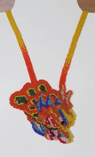 Chinese Dragon Scale Head Beaded Necklace