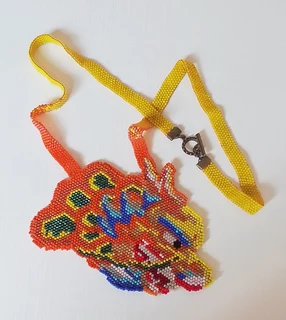 Chinese Dragon Scale Head Beaded Necklace