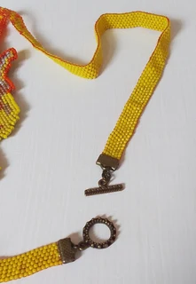 Chinese Dragon Scale Head Beaded Necklace