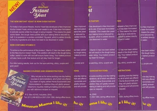 Quicker, Easier Baking with ANCHOR YEAST with Measuring Spoons -  2002 Recipe Booklets