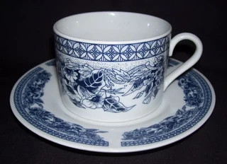 Vintage Blue England Cup and Saucer - 14 are available.