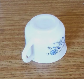 Vintage 1970&#39;s Blue Onion / Old Town Blue Pattern Design Tea Cup - ACROPAL France - 3 Available.