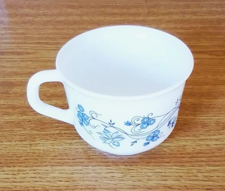 Vintage 1970&#39;s Blue Onion / Old Town Blue Pattern Design Tea Cup - ACROPAL France - 3 Available.