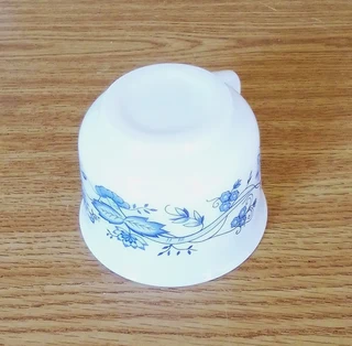 Vintage 1970&#39;s Blue Onion / Old Town Blue Pattern Design Tea Cup - ACROPAL France - 3 Available.