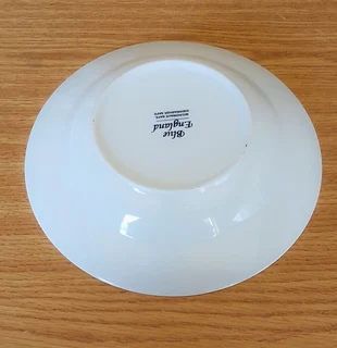 Vintage Blue England Soup / Dessert Plates / Bowls - 8 are Available