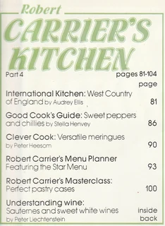 Robert Carrier's Kitchen - Part 4 -  West Country of England -1981 - Cookbook