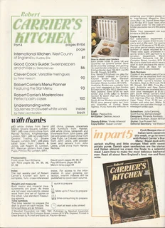 Robert Carrier's Kitchen - Part 4 -  West Country of England -1981 - Cookbook