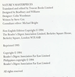 Reader's Digest - The Earth, Its Wonders, Its Secrets - Natures Mysteries - 1995  First Edition