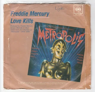 Freddy Mercury - Love Kills - 7 Single Vinyl Record - 1984