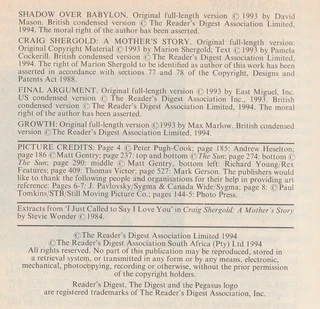 Reader's Digest Condensed Book - 4 Novels - 1994