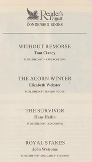 Reader's Digest Condensed Books - 4 Novels - 1994