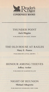 Reader's Digest Condensed Book - 4 Novels - 1993