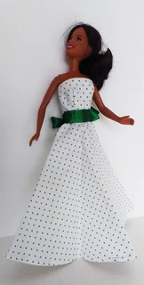 Skipper Barbie 26cm Fashion Dolls Clothes - Long Strapless Dress with Panties