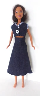 Skipper Barbie 26cm Fashion Dolls Clothes - Denim Top and Skirt
